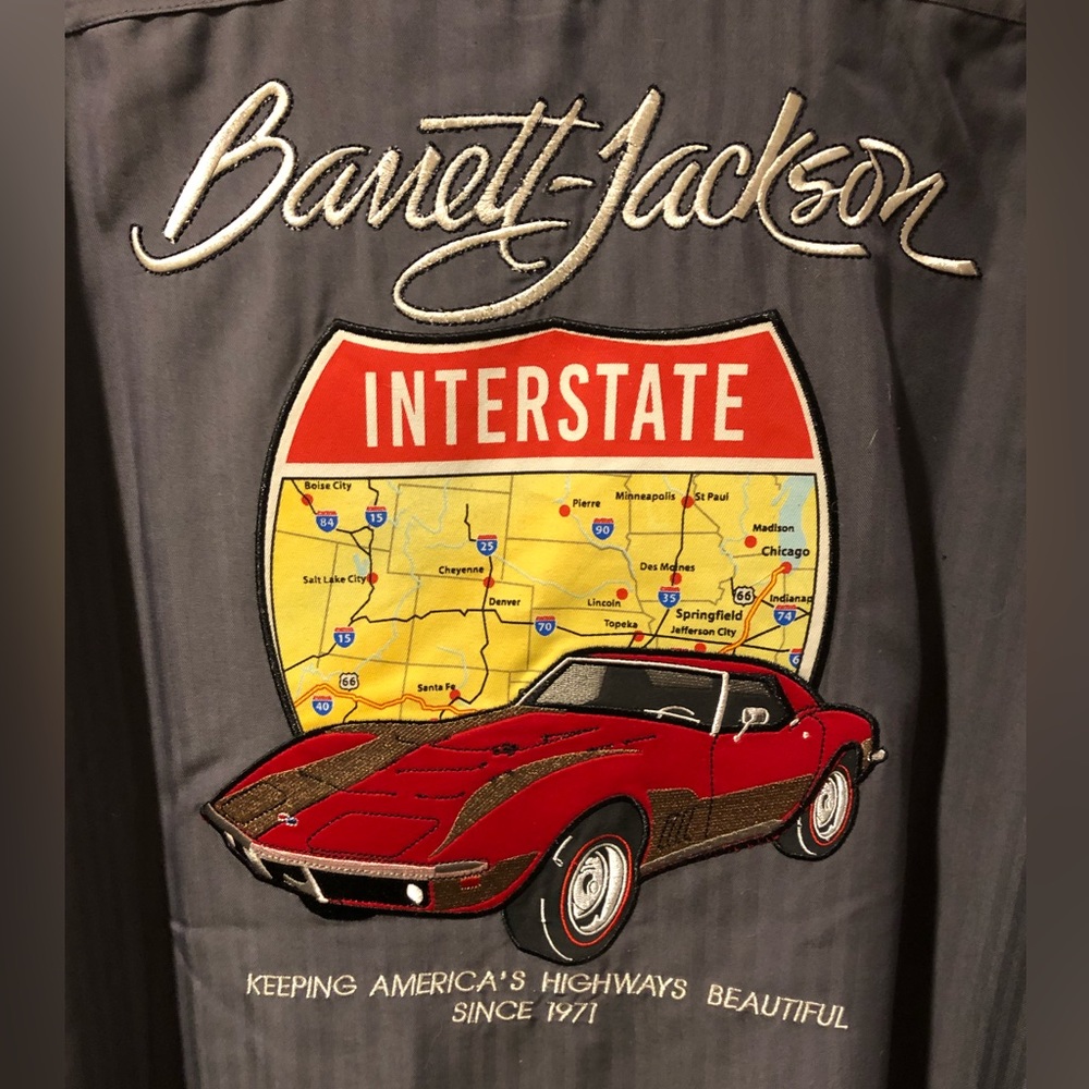 Barrett-Jackson Route 66 Interstate Button Up - image 1